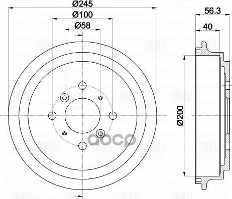Барабан торм. Suzuki Liana (01-)/Baleno (95-) (TF 211307) Trialli арт. TF211307