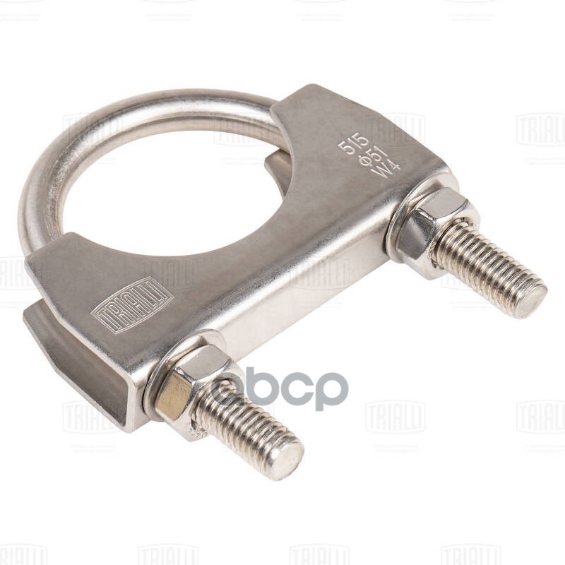 Хомут глушителя U-образный D=51 мм (стремянка) (нерж. сталь 304 SS) (UC 51 SS) Trialli арт. uc-51-ss