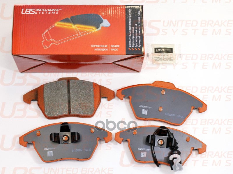 Тормозные колодки SKODA RAPID 13-/FABIA 10-/VW POLO Седан 10-/JETTA IV 12-/GOLF V/VI/PASSAT 10-/13-/ UBS арт. b1102037