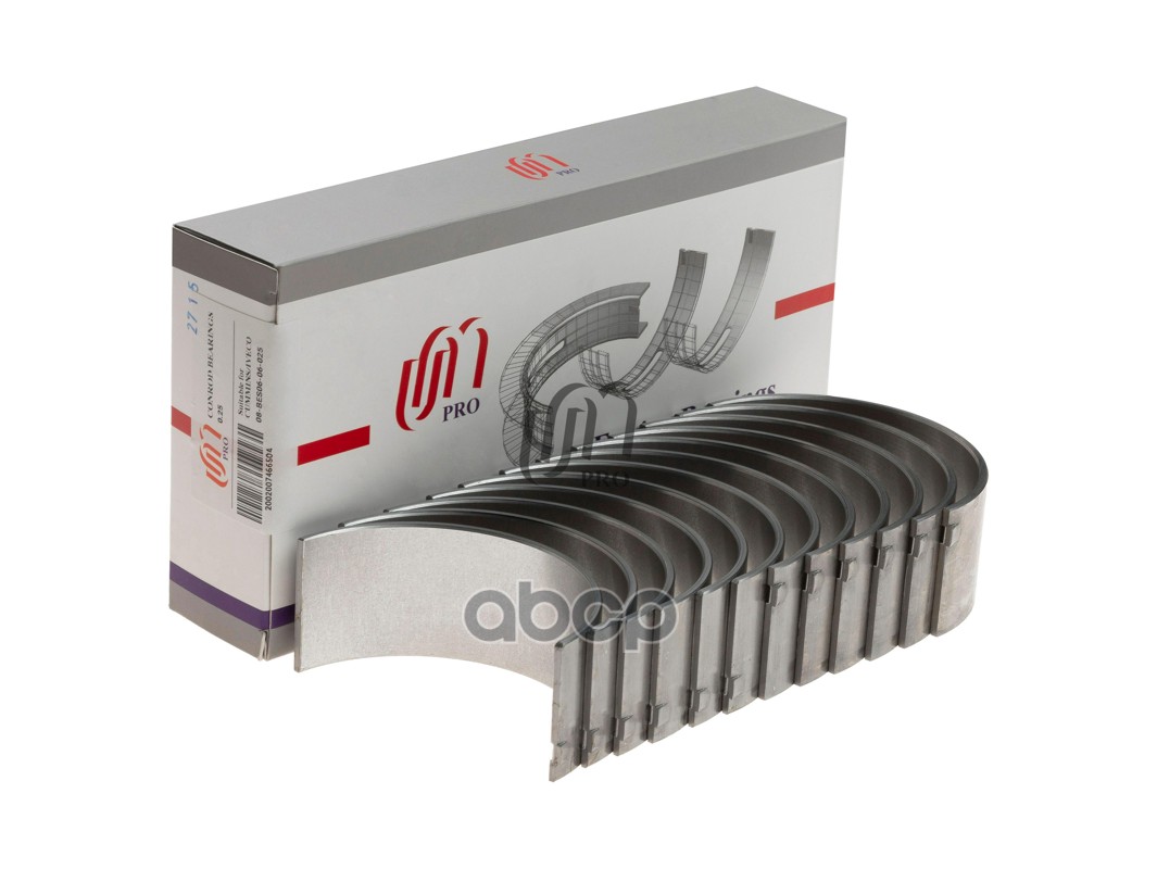 Вкладыши шатунные 0.25 6BT, ISBe, ISDe, ISF 3.8 0,25 (к-т 12 шт) (=3901171/4892795) United Motors арт. 08BES0606025