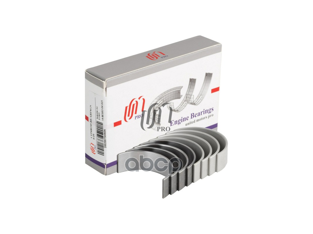 Вкладыши шатунные 0.25 Ford Zetec-S 1.6 с 98г.-> UM United Motors арт. 14BES0304025