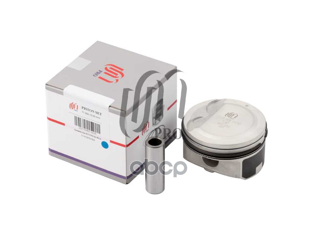 Поршень 0.50 с кольцами Hyundai/KIA 1.4L G4FA d77.0+0.50 mm UM United Motors арт. 17PC979050