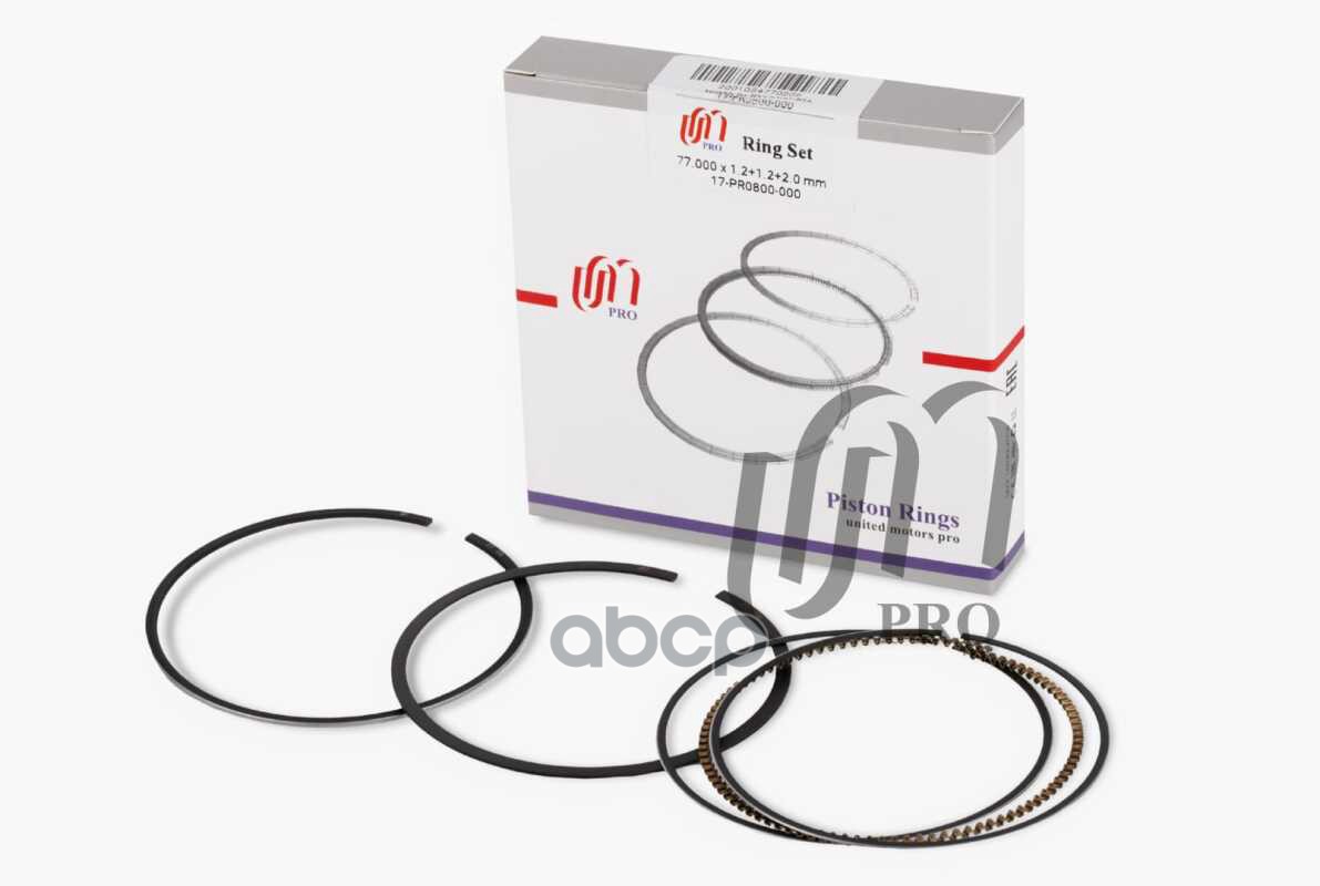 Кольца поршневые STD Hyundai/Kia G4FC d77.0 STD 1.2-1.2-2.0 (23040-2B000) на 1 цил. UM United Motors арт. 17PR0800000