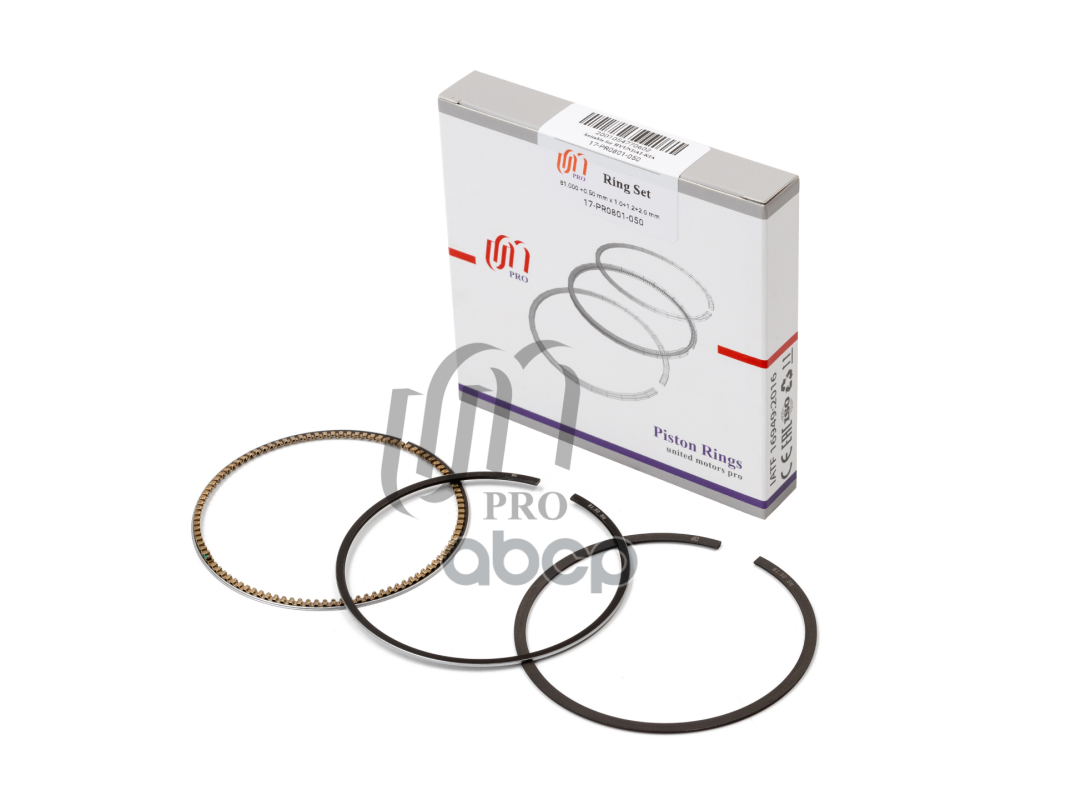 Кольца поршневые 0.50 Hyundai/Kia G4NA d81.0 + 0.50 1.0-1.2-2.0 на 1 цил. UM United Motors арт. 17PR0801050