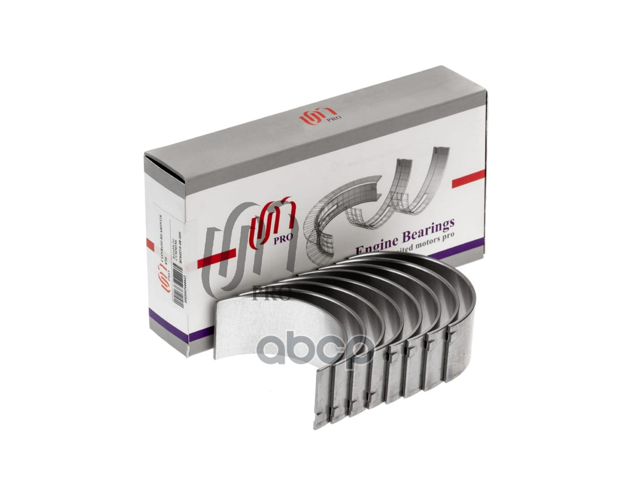 Вкладыши шатунные STD комплект верхний/нижний CUMMINS ISF 3.8 (4948508+4948509) STD United Motors арт. BES021908000