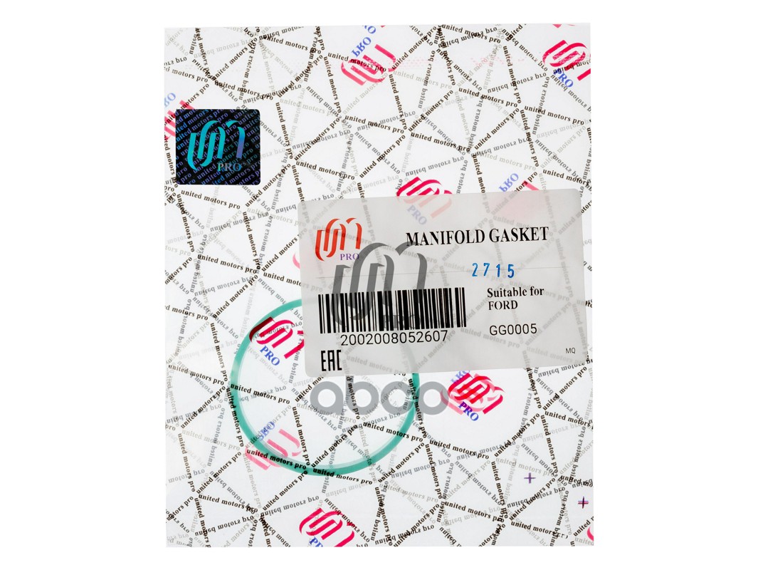 Прокладка впускного коллектора (кольцо сверху) Ford 2.5 ST HYDA, Volvo 2.4 B5244 S4 (1370364/3063743 United Motors арт. GG0005