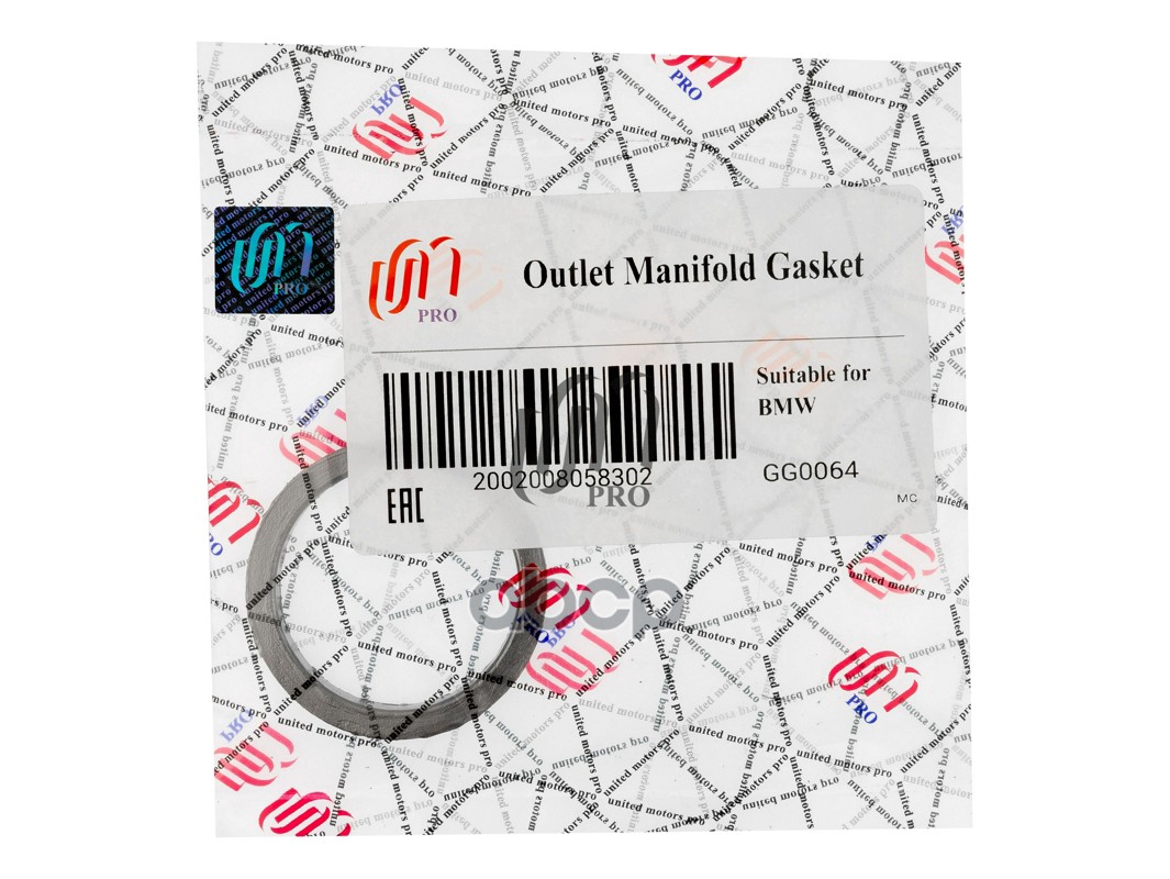 Прокладка выпускного коллектора BMW N52B25 (18 40 7 530 606) UM United Motors арт. GG0064