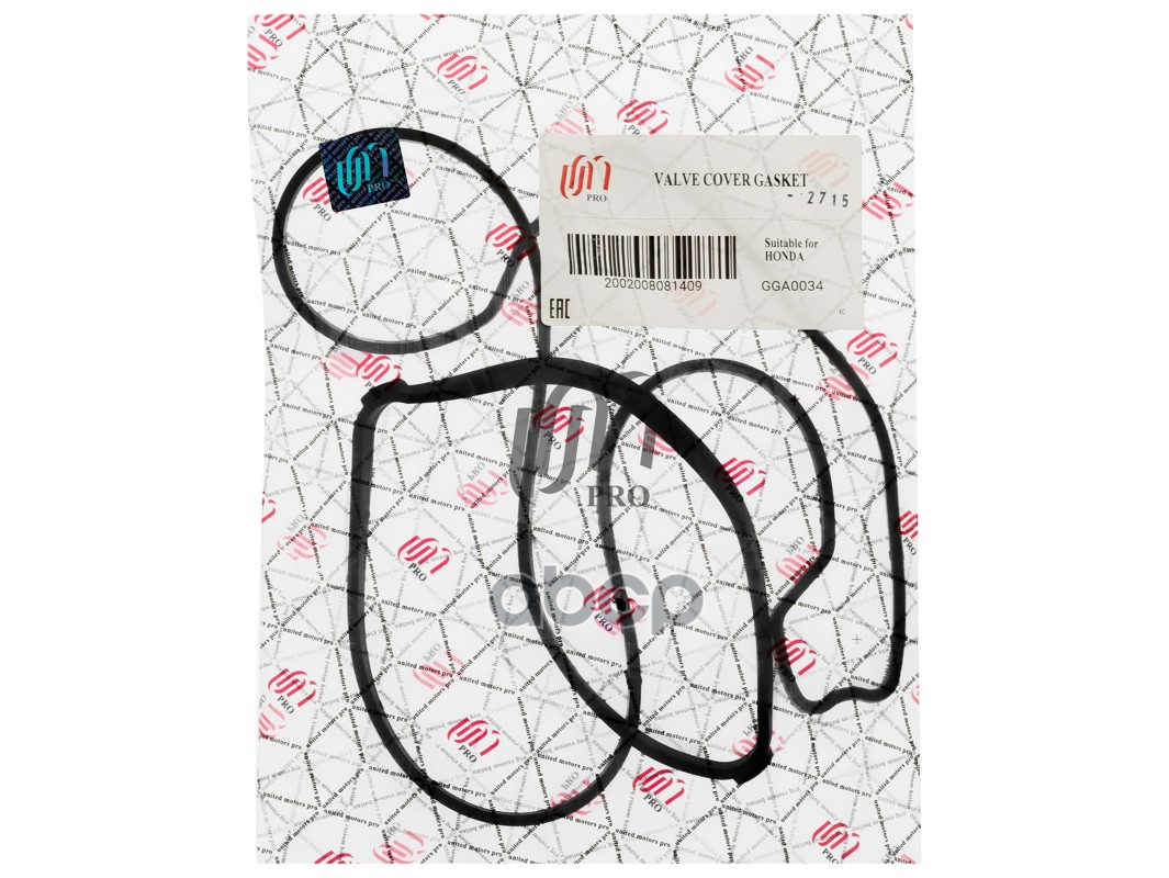 Прокладка клапанной крышки Honda K20Z3 (12341-PAA-004/12341-RAA-004) UM United Motors арт. GGA0034