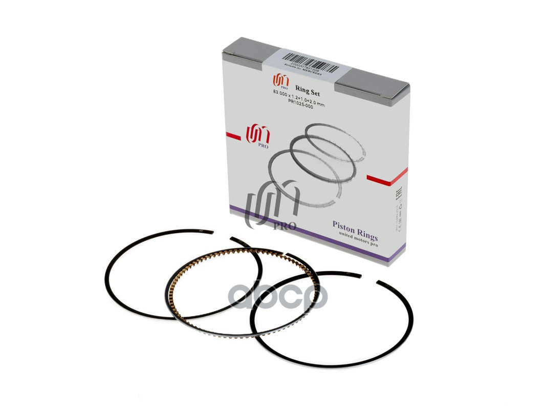 Кольца поршневые STD MB M270.910/920, M274.910/920 d83.0 STD 1.2-1.0-2.0 на 1 цил. (270 030 0124) UM United Motors арт. PR102...