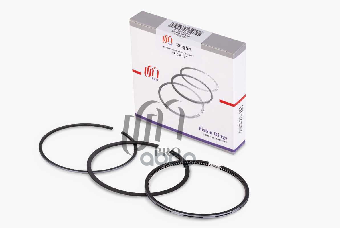 Кольца поршневые 1.00 Audi/VW 1.6 d81.0+1.00 1.5-1.75-3 на 1 цил. UM United Motors арт. PR1046100