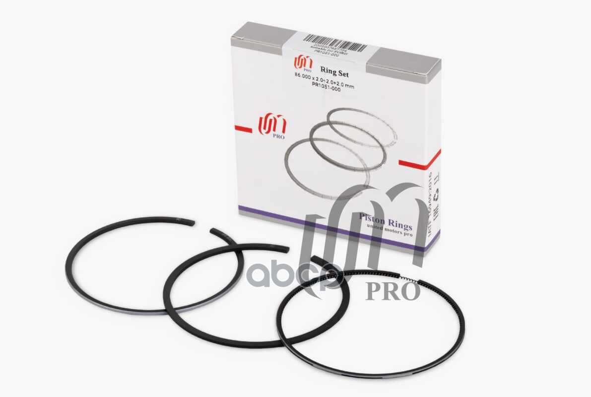Кольца поршневые STD Citroen/Peugeot 2.2 HDi P22DTE d86.0 STD 2.0-2.0-2.0 на 1 цил. UM United Motors арт. PR1051000