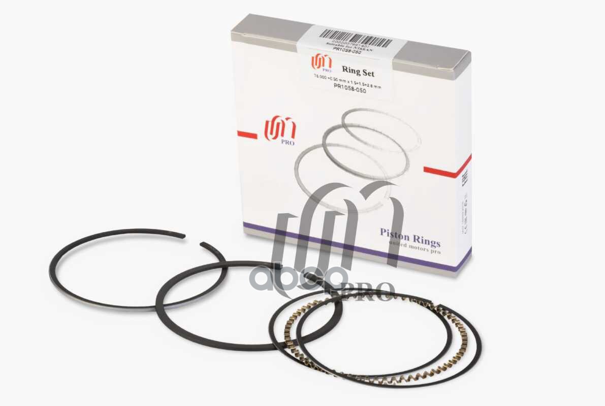 Кольца поршневые 0.50 Nissan GA16-DS все хром d76.0+0.5 1.5-1.5-2.8 на 1 цил. UM United Motors арт. PR1058050