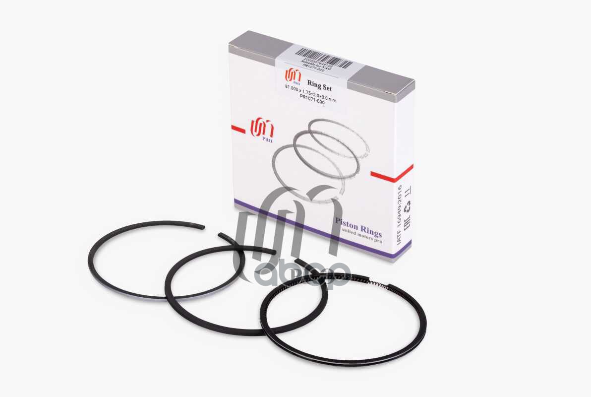 Кольца поршневые STD Audi 2.0/2.5 AAC, AAF d81.00 STD 1.75-2-3 на 1 цил. UM United Motors арт. PR1071000