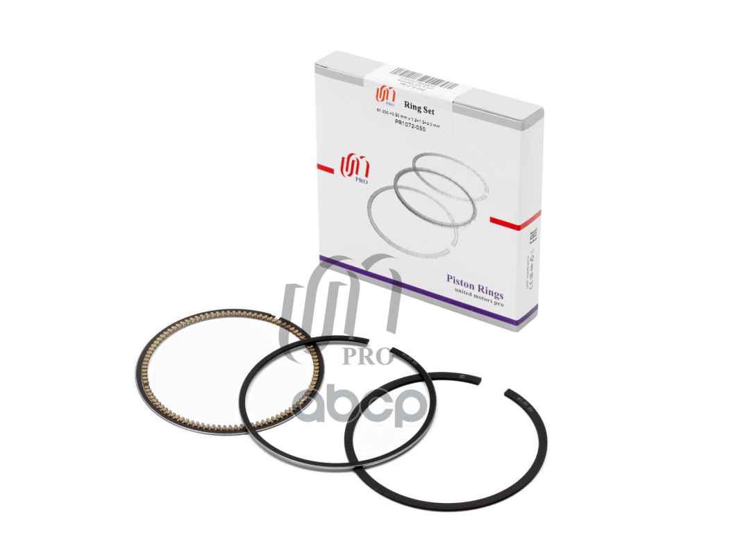 Кольца поршневые 0.50 Audi ADP/AEH d81.0+0.50 1.2-1.5-2.0 на 1 цил. UM United Motors арт. PR1072050