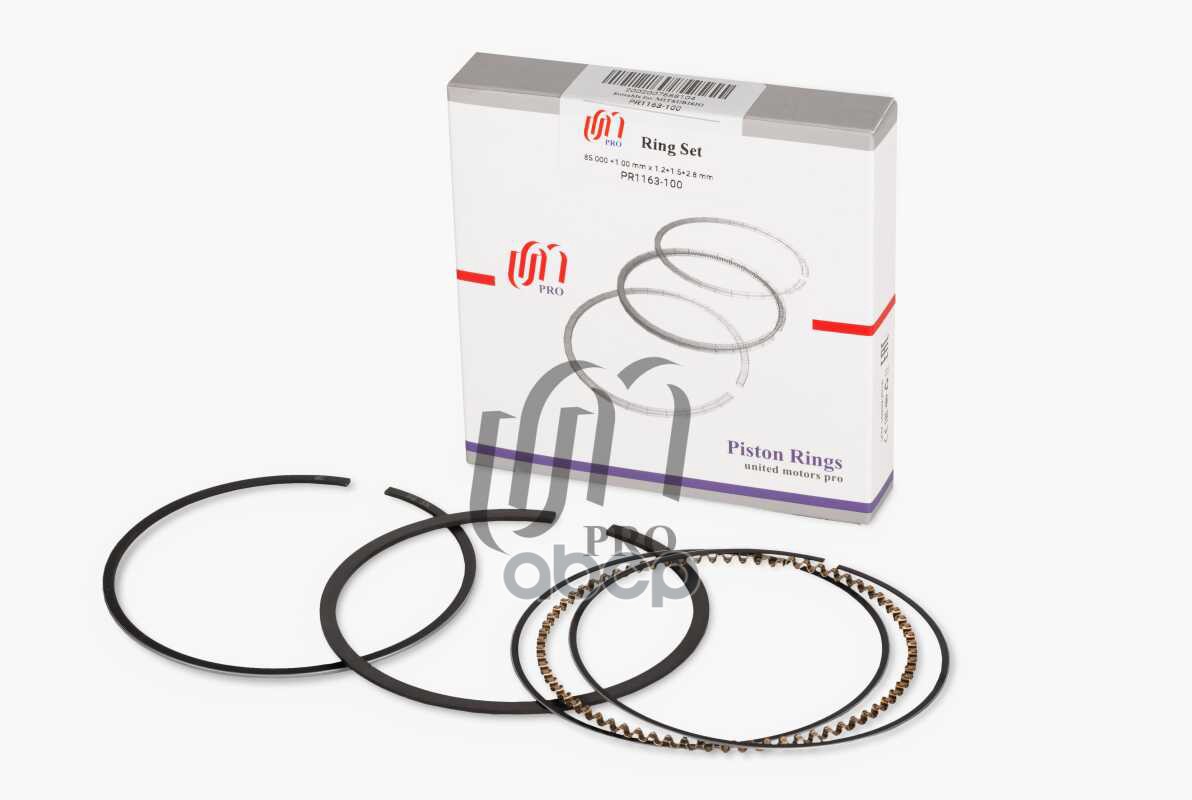 Кольца поршневые 1.00 Mitsubishi 4G63 d85.0+1.0 1.2-1.5-2.8 на 1 цил. UM United Motors арт. PR1163100