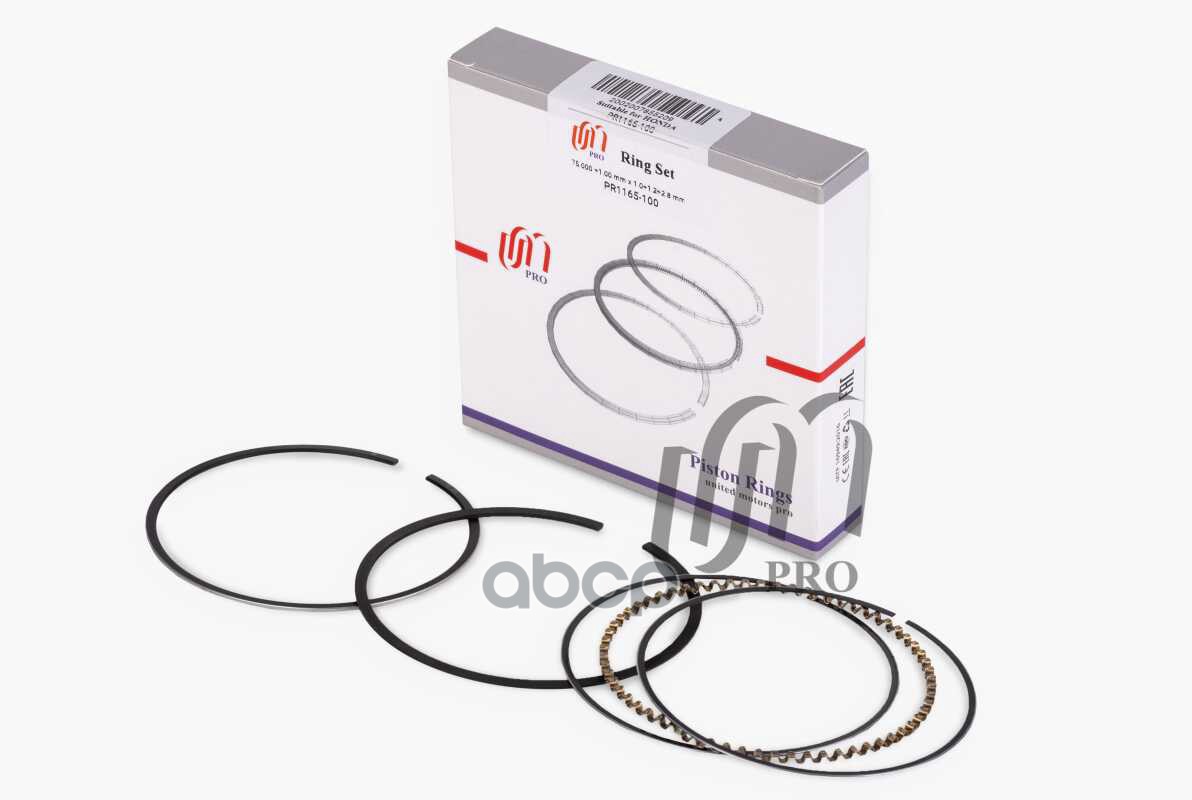 Кольца поршневые 1.00 Honda D16W1 d75.0+1.0 1.0-1.2-2.8 (13031-P08-003) на 1 цил. UM United Motors арт. PR1165100