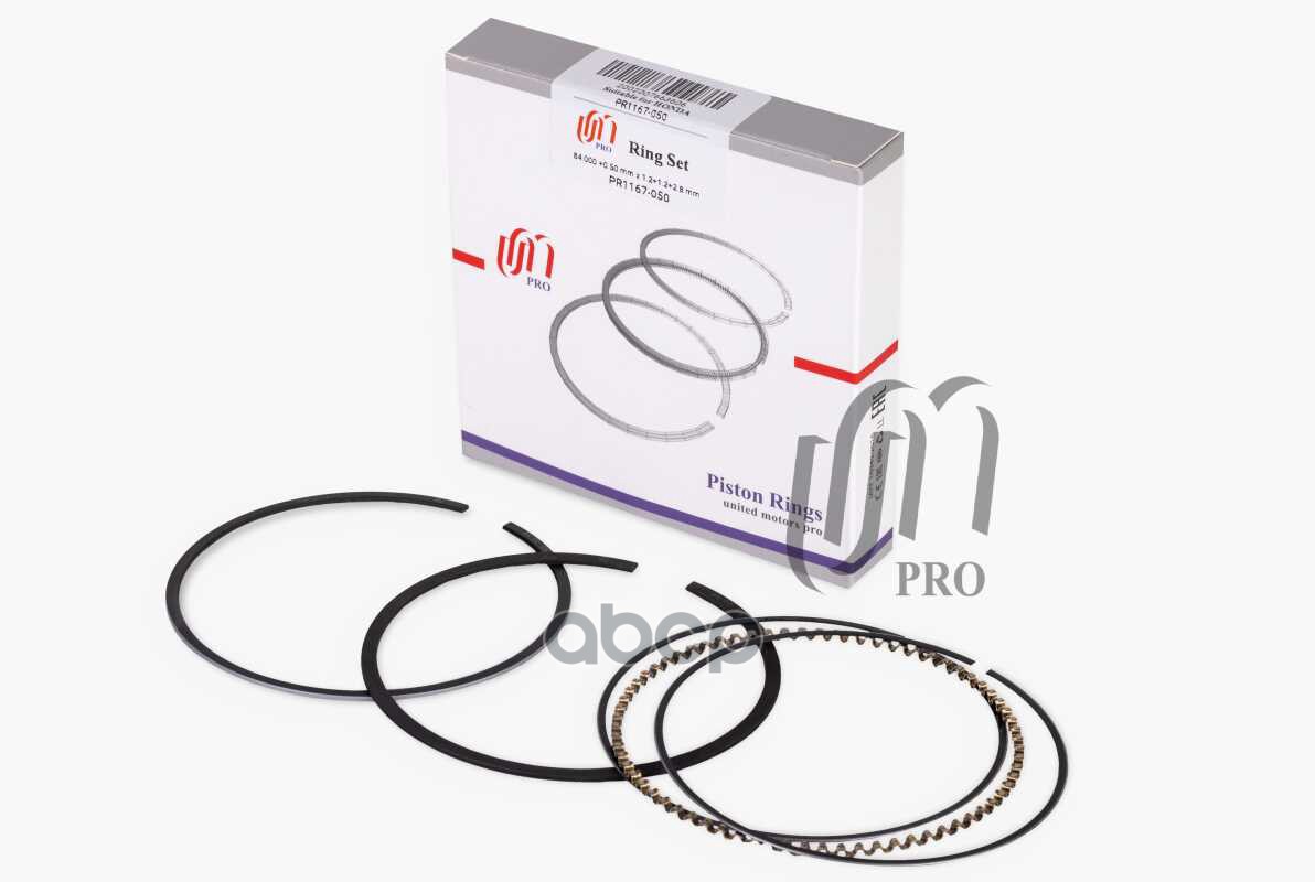 Кольца поршневые 0.50 Honda B20B d84.0+0.5 1.2-1.2-2.8 на 1 цил. UM United Motors арт. PR1167050