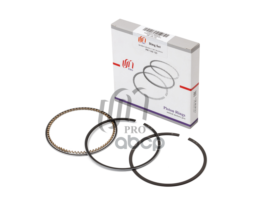 Кольца поршневые 1.00 Honda CR-V 2.0L B20Z2 d84.0+1.00 1.2-1.2-2.8 на 1 цил. UM United Motors арт. PR1169100