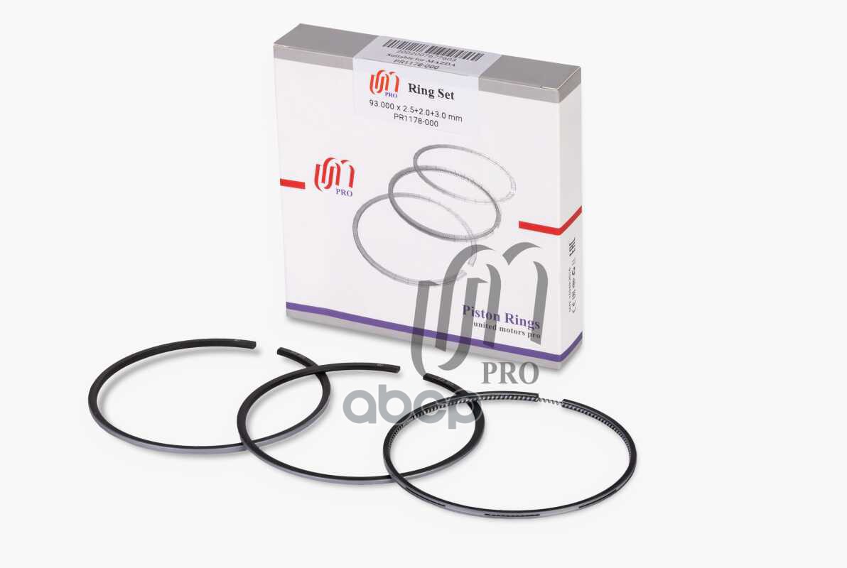 Кольца поршневые STD Mazda WL d93.0 STD 2.5-2.0-3.0 на 1 цил. UM United Motors арт. PR1178000