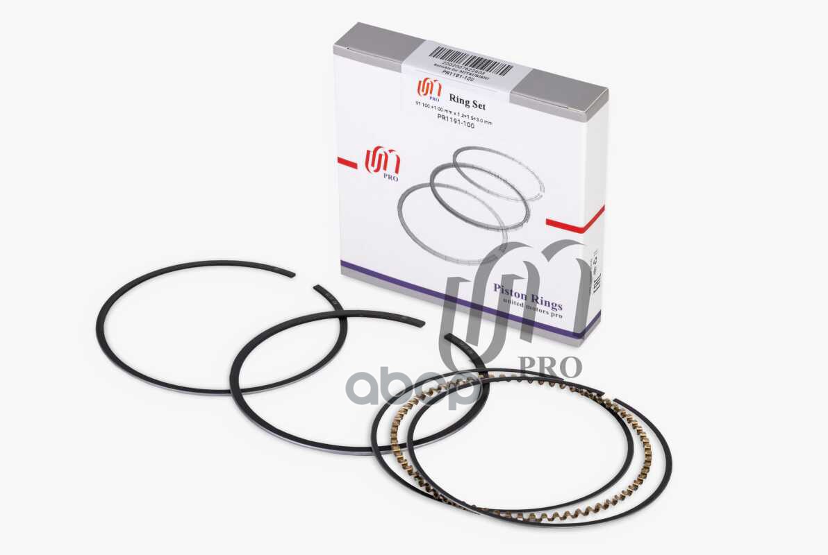 Кольца поршневые 1.00 Mitsubishi 6G72 d91.1+1.00 1.2-1.5-3.0 (MD329755) на 1 цил. UM United Motors арт. PR1191100