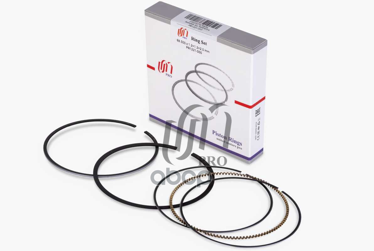 Кольца поршневые STD Toyota 2AZ-FE d88.5 STD 1.2-1.2-2.0 (13011-28151) на 1 цил. UM United Motors арт. PR1221000