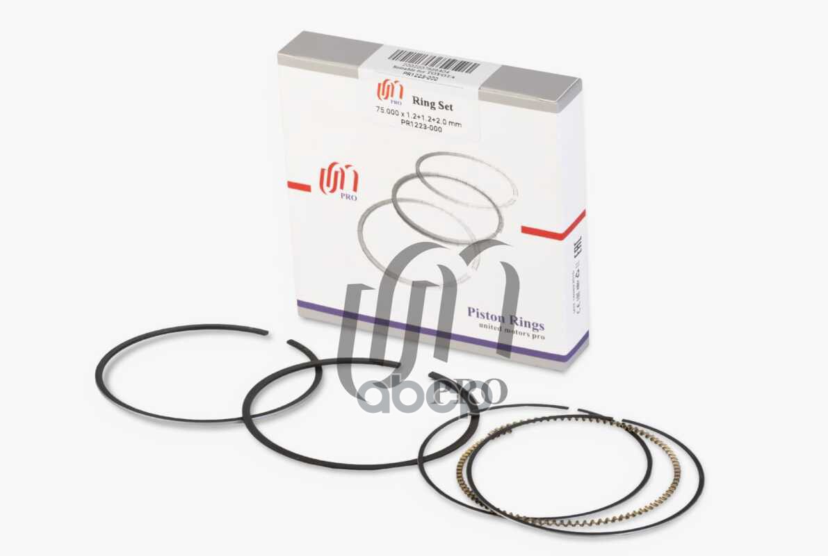 Кольца поршневые STD Toyota 2NZ-FE d75.0 STD 1.2-1.2-2.0 на 1 цил. UM United Motors арт. PR1223000