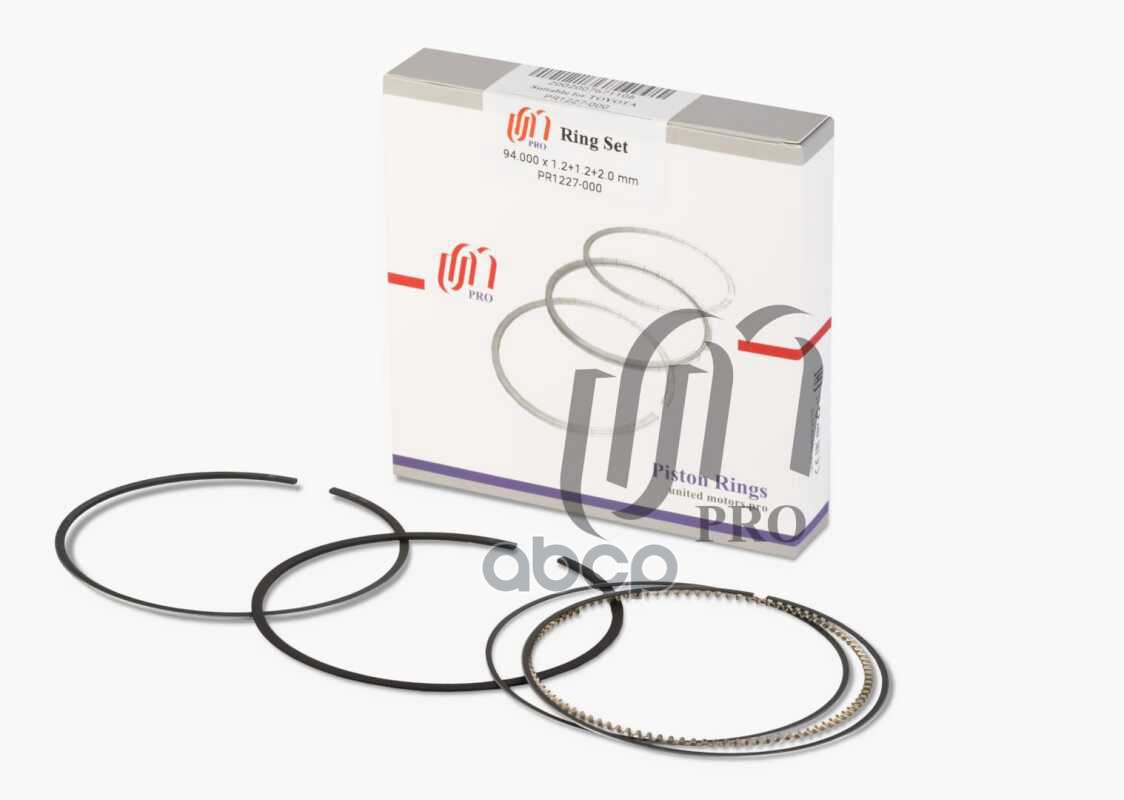 Кольца поршневые STD Toyota 2GR-FE d94.0 STD 1.2-1.2-2.0 на 1 цил. UM United Motors арт. PR1227000