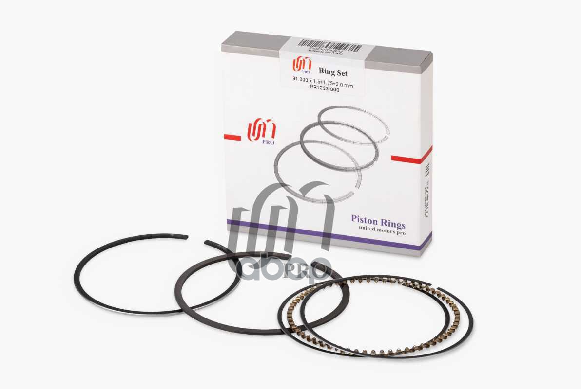 Кольца поршневые STD Audi/VW 1.6 d81.0 STD 1.5-1.75-3 на 1 цил. UM United Motors арт. PR1233000
