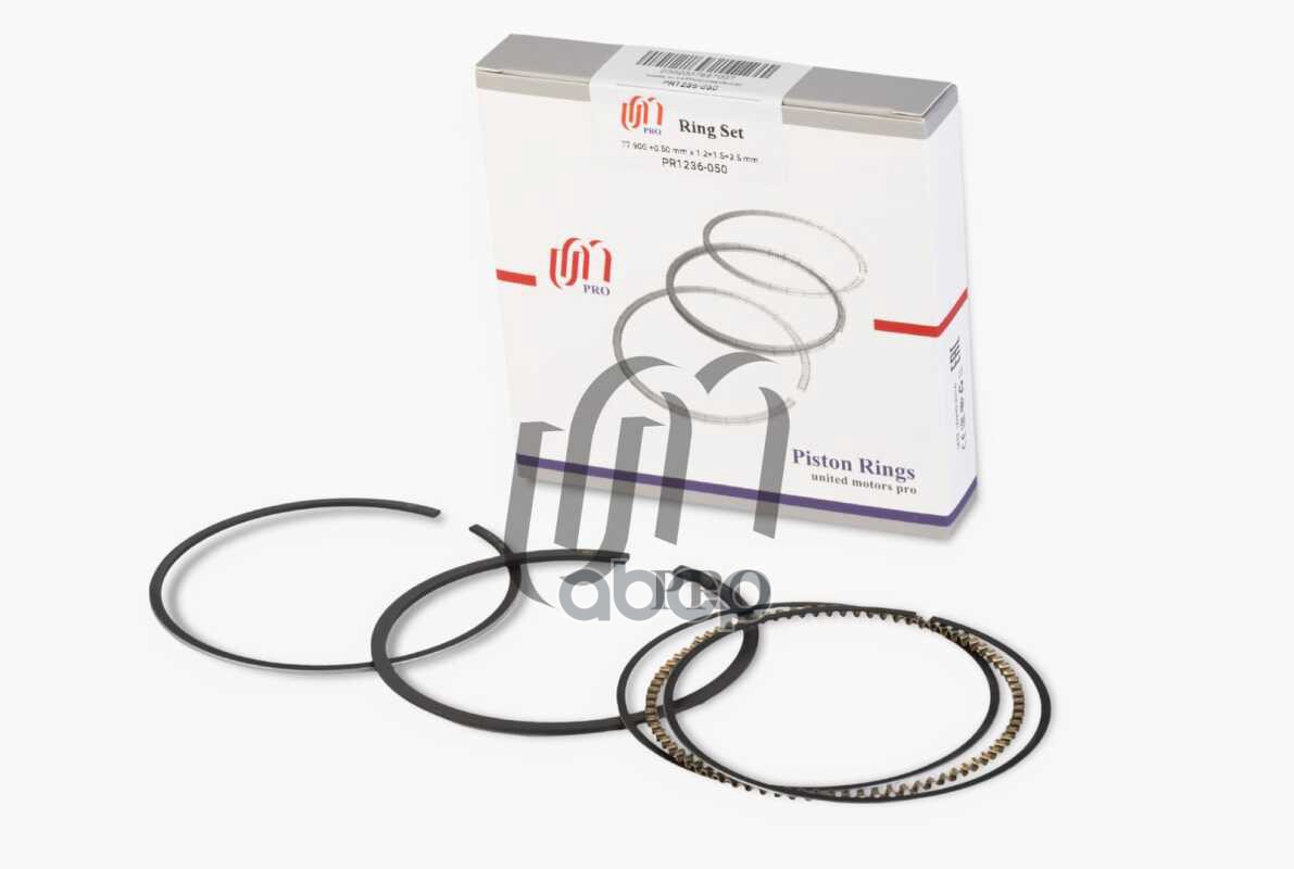 Кольца поршневые 0.50 Daewoo/Chevrolet F14D3 d77.9 +0.50 (93740424) 1.2-1.5-2.5 на 1 цил. UM United Motors арт. PR1236050
