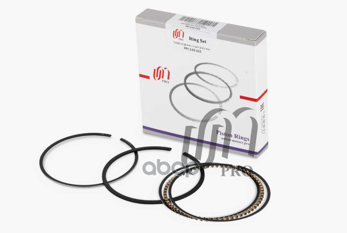 Кольца поршневые 0.25 Hyundai G4FK d75.5+0.25 1.2-1.5-3.0 на 1 цил. UM United Motors арт. PR1245025