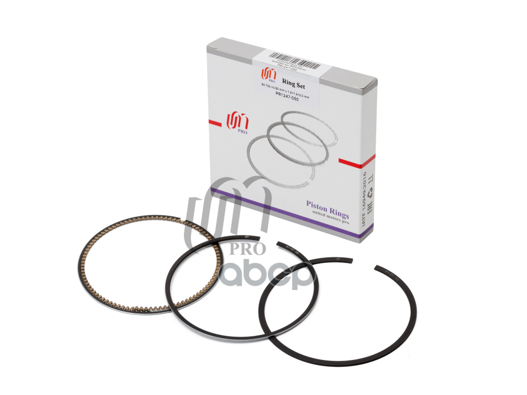 Кольца поршневые 0.50 Hyundai Santa Fe 2.7 G6BA-2 (2006>) d86.7+0.50 1.2-1.2-2.0 (23040-3E902) на 1 United Motors арт. PR1247050