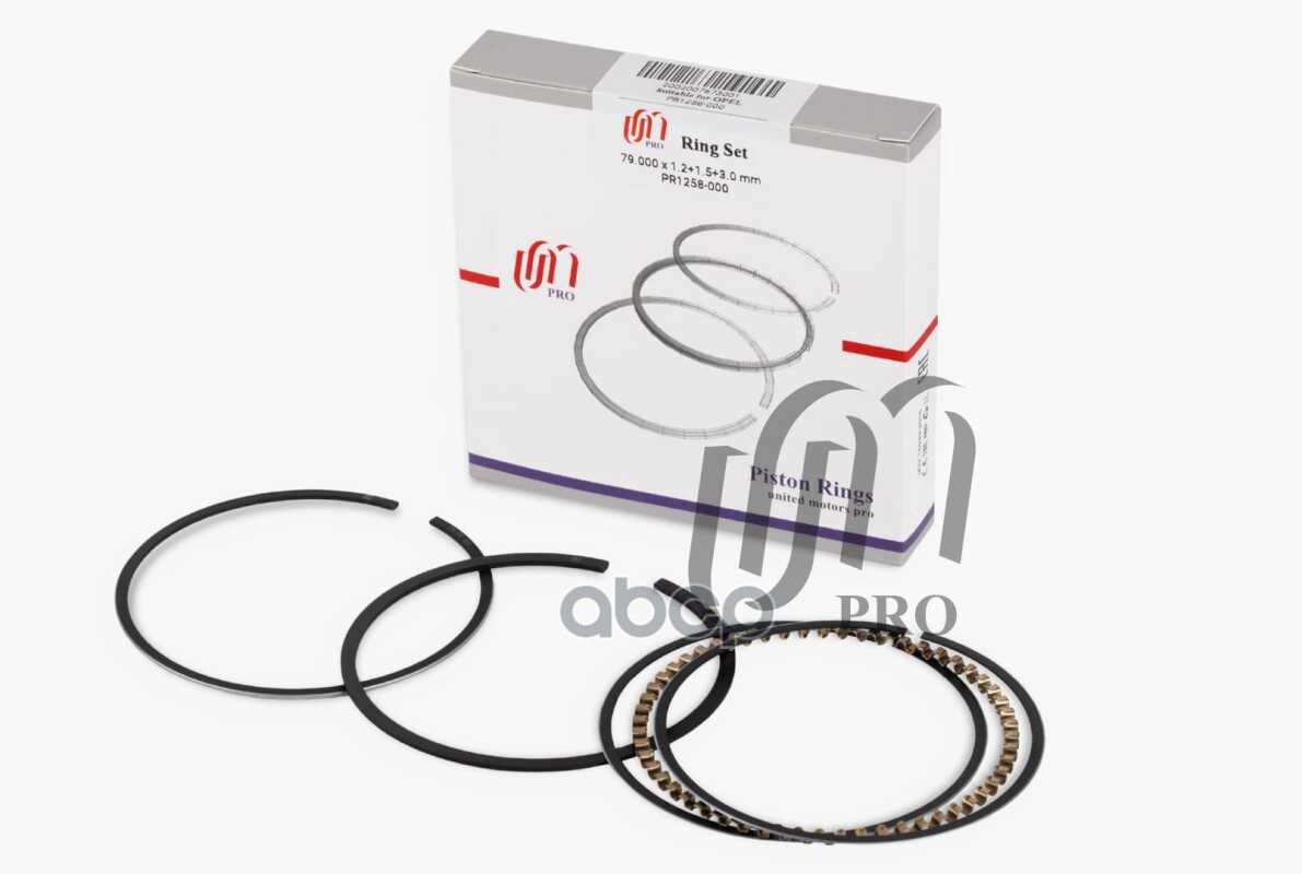Кольца поршневые STD Opel 16SV, C16, X16 87- d79.0 STD 1.2-1.5-3 на 1 цил. UM United Motors арт. PR1258000