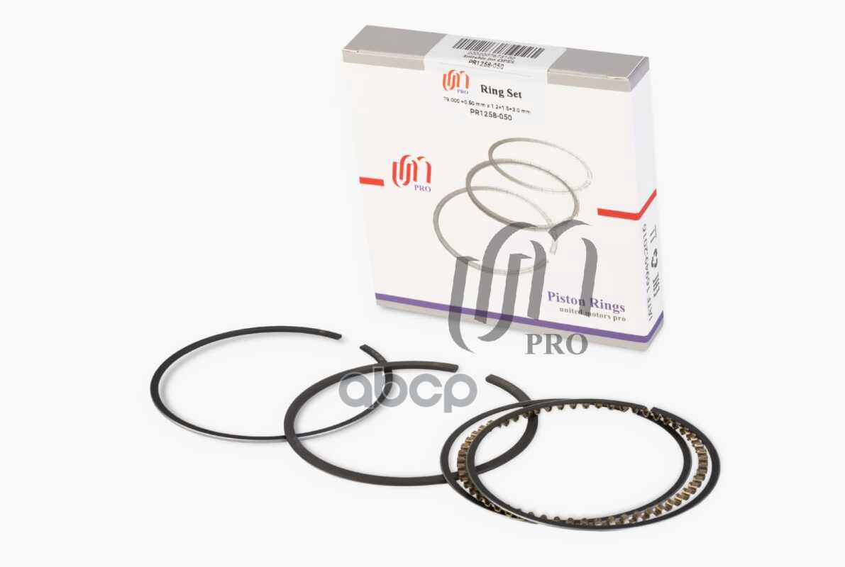 Кольца поршневые 0.50 Opel 16SV, C16, X16 87- d79.0+0.5 1.2-1.5-3 на 1 цил. UM United Motors арт. PR1258050