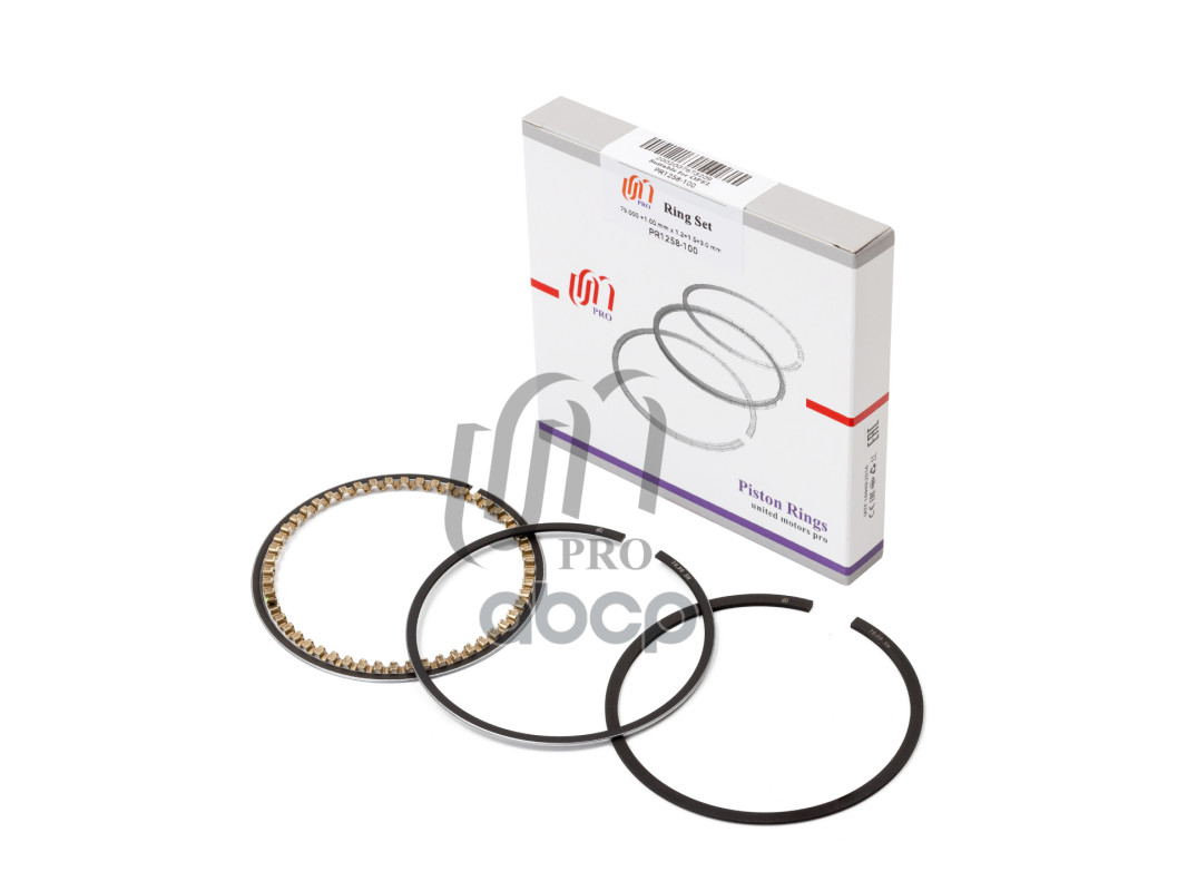 Кольца поршневые 1.00 Opel 16SV, C16, X16 87- d79.0+1.0 1.2-1.5-3 на 1 цил. UM United Motors арт. PR1258100
