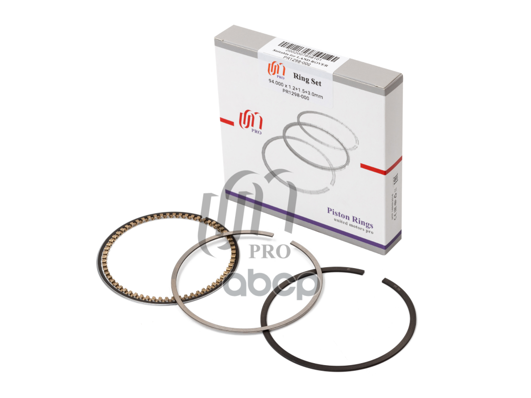 Кольца поршневые STD Land Rover V8 4.0/4.6 d94.0 1.2-1.5-3.0 на 1 цил. UM United Motors арт. PR1298000