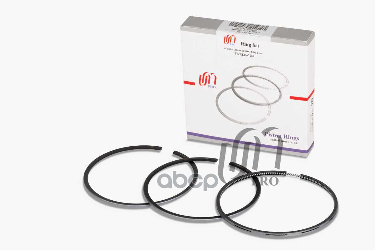 Кольца поршневые 1.00 Toyota 2C-T/3C-T d86.0+1.0 2.0HK-2.0-3.0 на 1 цил. UM United Motors арт. PR1335100