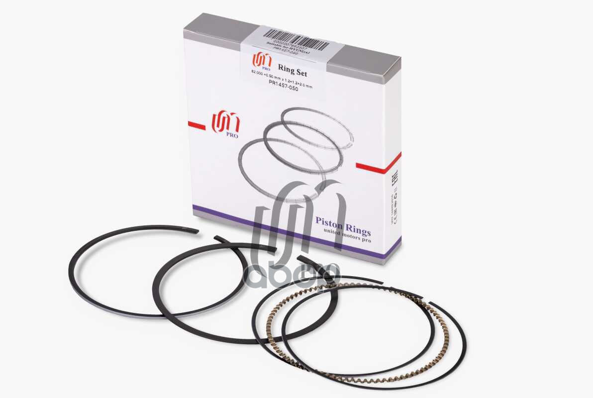 Кольца поршневые 0.50 Hyundai G4GC d82.0+0.50 1.2-1.2-2.0 (23040-23972) на 1 цил. UM United Motors арт. PR1457050