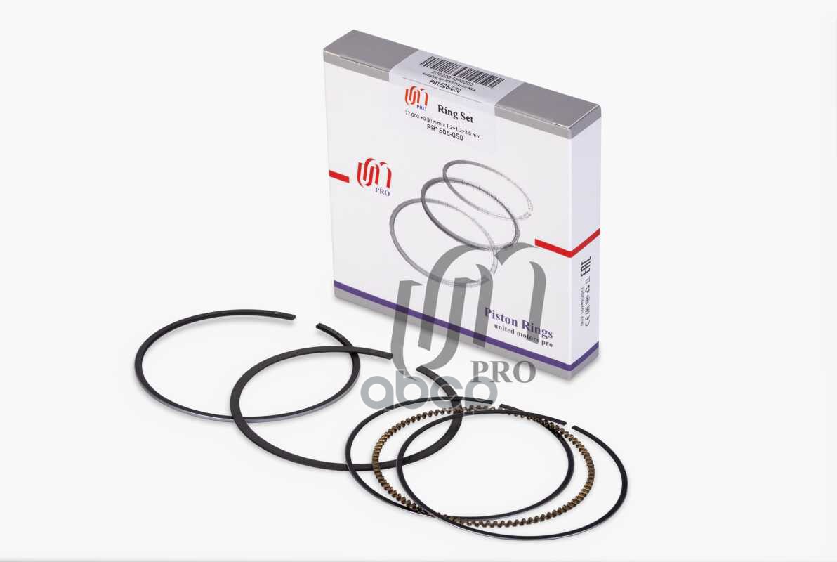 Кольца поршневые 0.50 Hyundai/Kia G4FA d77.0+0.50 1.2-1.2-2.0 на 1 цил. (23040-2B001) UM United Motors арт. PR1506050