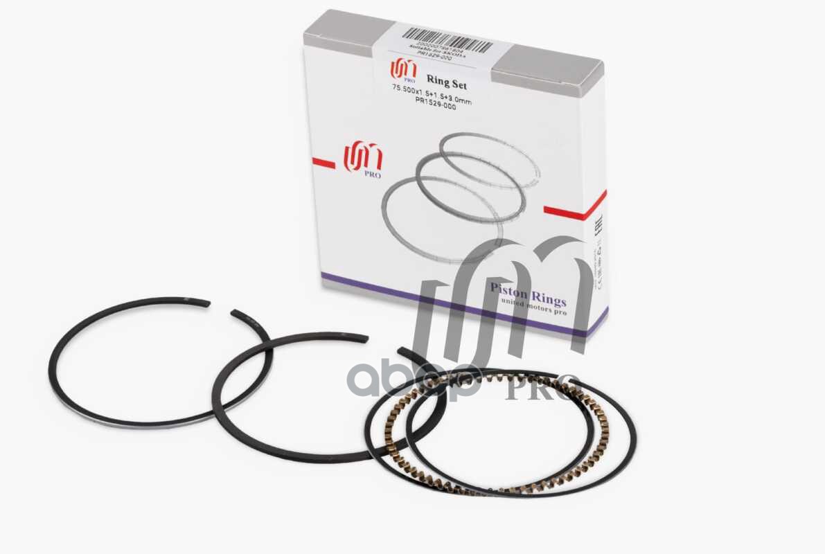 Кольца поршневые STD Skoda AZE/ATZ d75.5 STD 1.5-1.5-3.0 (047 198 151 A) на 1 цил. UM United Motors арт. PR1529000