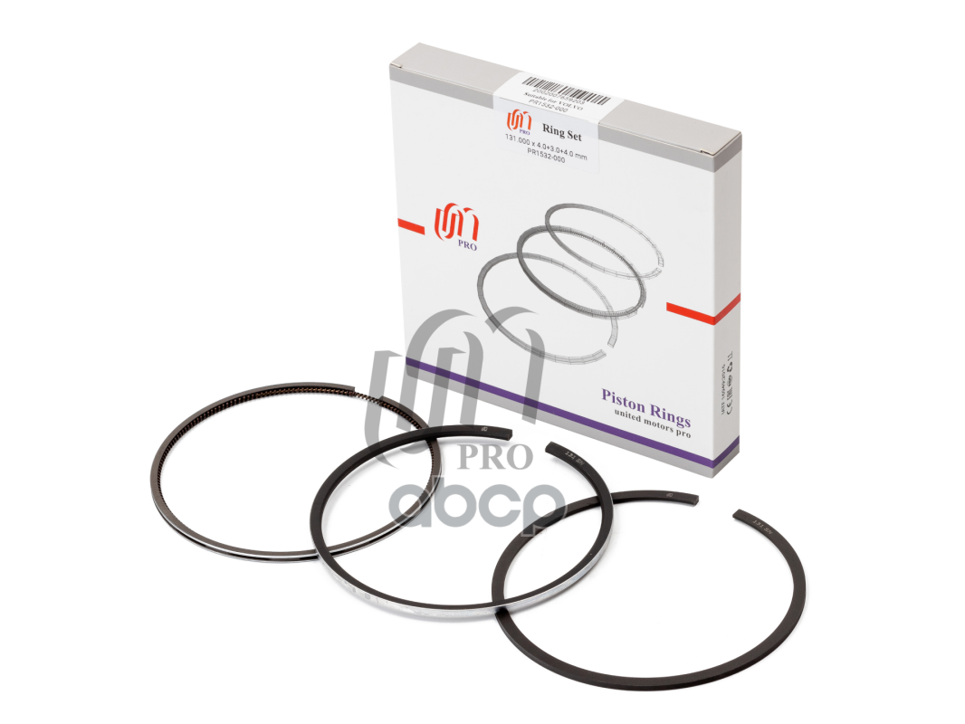 Кольца поршневые STD Volvo D12A Euro II d131.0 STD 4.0-3.0-4.0 на 1 цил. UM United Motors арт. PR1532000