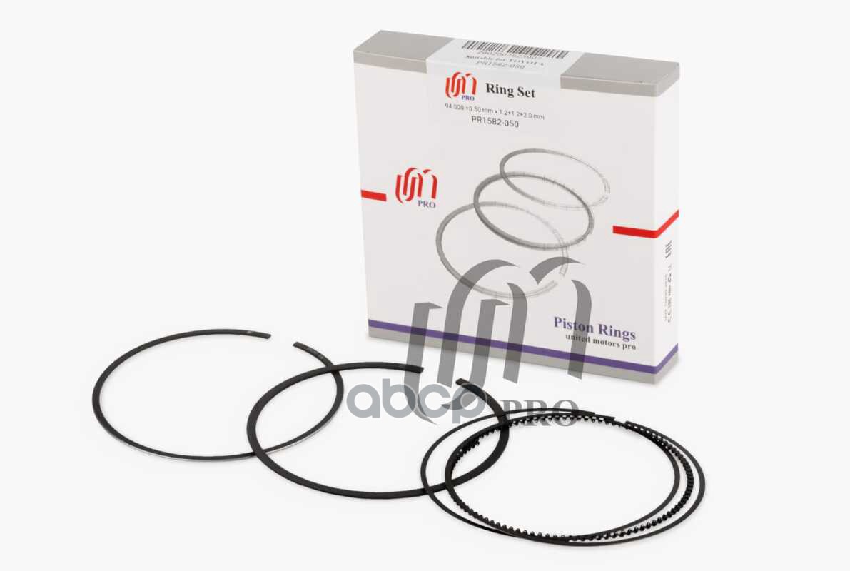 Кольца поршневые 0.50 Toyota Land Cruiser, Lexus 1UR-FE/3UR-FE d94.0+0.50 1.2-1.2-2 на 1 цил. UM United Motors арт. PR1582050