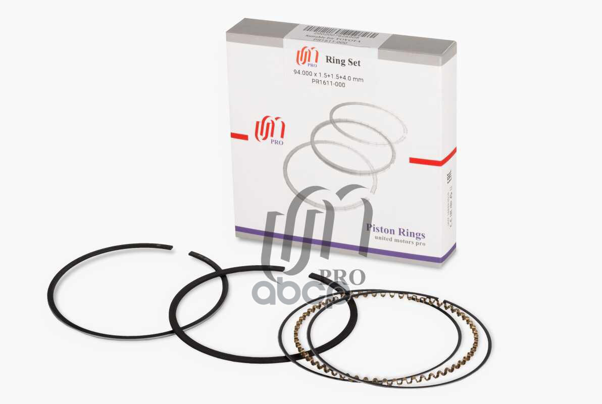 Кольца Поршневые Std Toyota 2Uz-Fe D94.0 Std (1.5-1.5-4.0) (13011-50141) На 1 Цил. Um United Motors арт. PR1611000