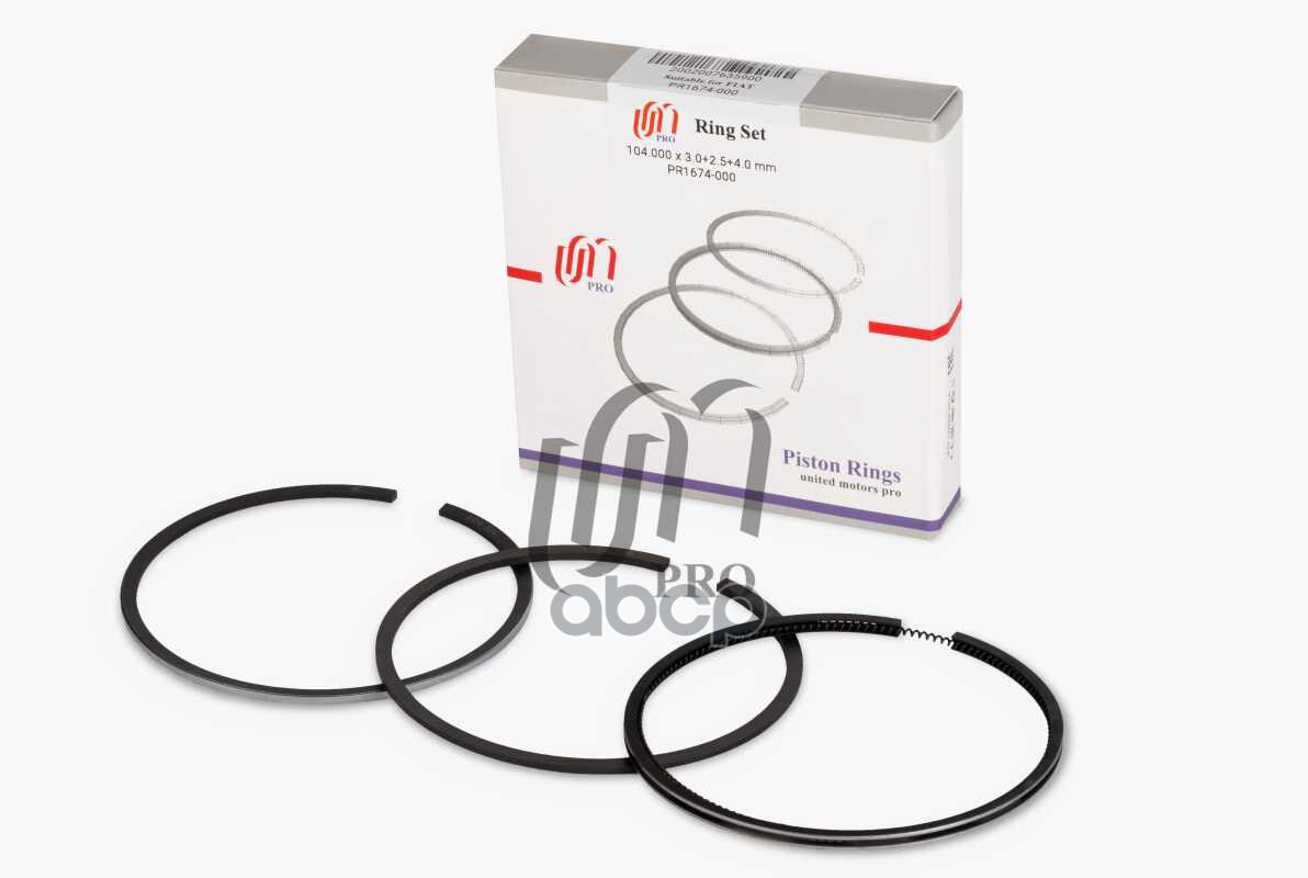 Кольца поршневые STD Fiat 8060.25 d104.0 STD 3.0-2.5-4.0 (8094845) на 1 цил. UM United Motors арт. PR1674000