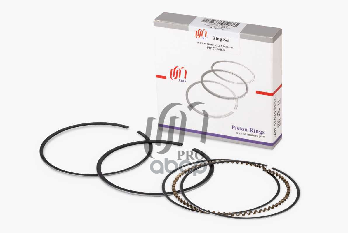 Кольца поршневые 0.50 Mitsubishi Pajero (V93W) 6G72 NEW d91.1+0.50 1.2-1.5-3.0 на 1 цил. UM United Motors арт. PR1701050