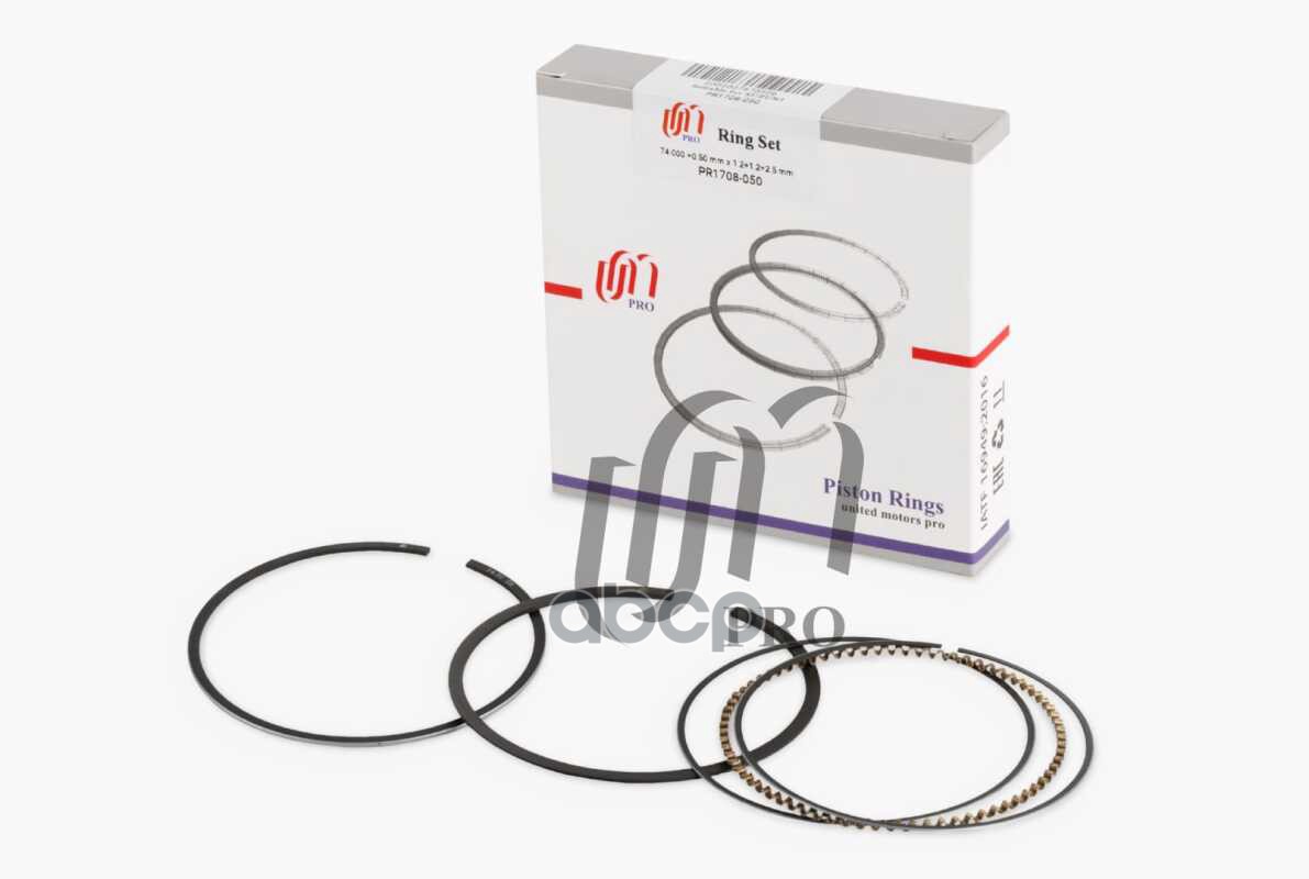 Кольца поршневые 0.50 Suzuki G13BB d74.0+0.50 1.2-1.2-2.5 на 1 цил. UM United Motors арт. PR1708050