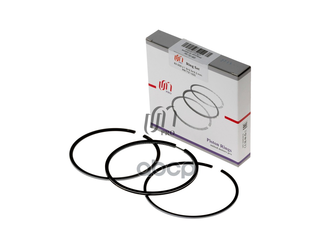 Кольца поршневые STD Hyundai 2.0 CRDi D4EA d83.0 1.9-2.0-3.0 на 1 цил. UM United Motors арт. PR1721000