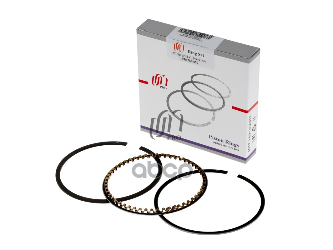 Кольца поршневые STD Toyota 3VZ-FE d87.5 STD 1.5-1.5-4.0 (13011-62060) на 1 цил. UM United Motors арт. PR1753000