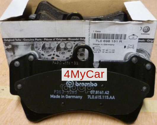 Колодки Тормозные Дисковые | Перед | VAG арт. 7L0698151R