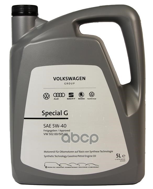 VAG Зам на GS55502M4 Масло моторное синтетическое VAG Special G 5W-40 5L GS55502M4EUR