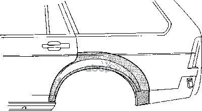 Арка Крыла Задн Лев Opel: Manta 79-84 Мод 4Дв VAN WEZEL арт. 3757147
